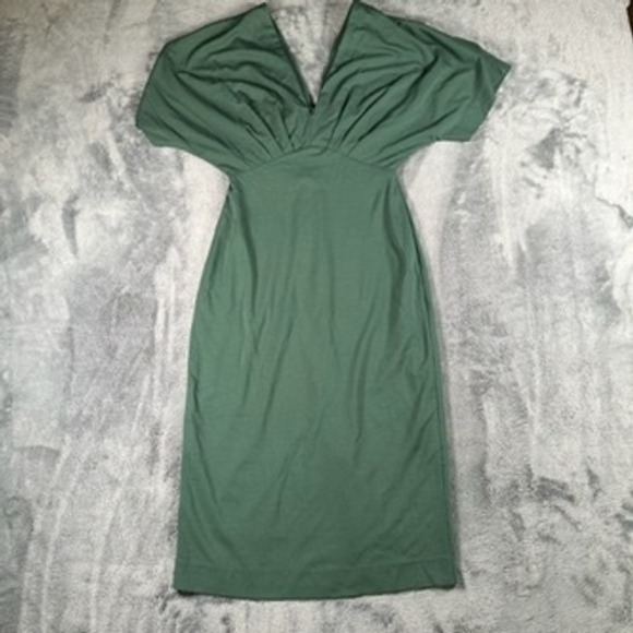 Banana Republic Green Dress Size 00 Petite V Neck‎ Career Cocktail - Picture 1 of 15